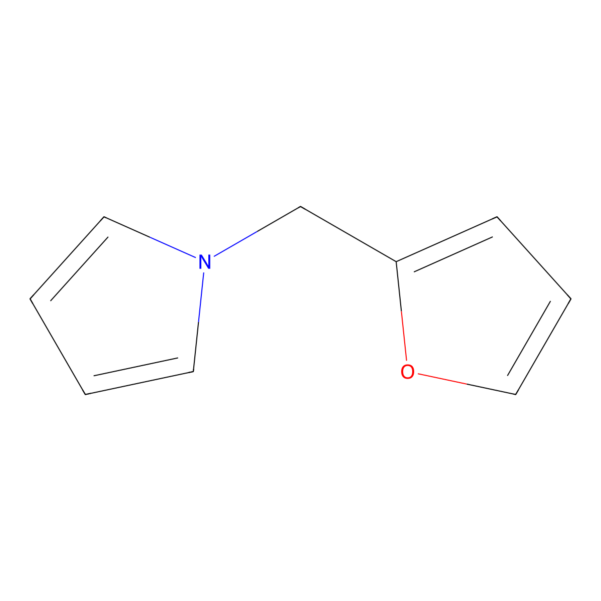 1-Furfurylpyrrole molecular structure, CAS 1438-94-4