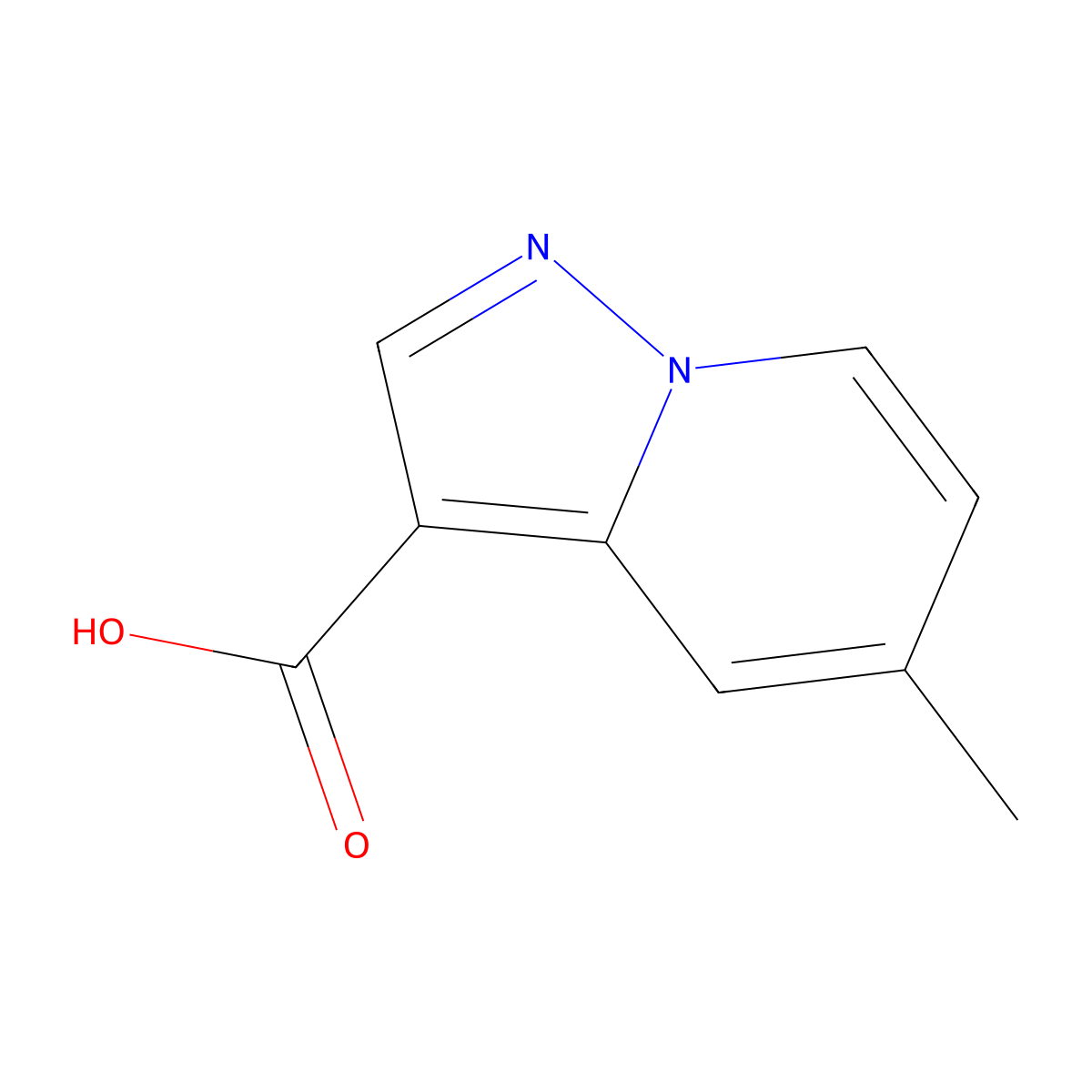 5-Methylpyrazolo[1,5-a]pyridine-3-carboxylic acid molecular structure, CAS 143803-80-9