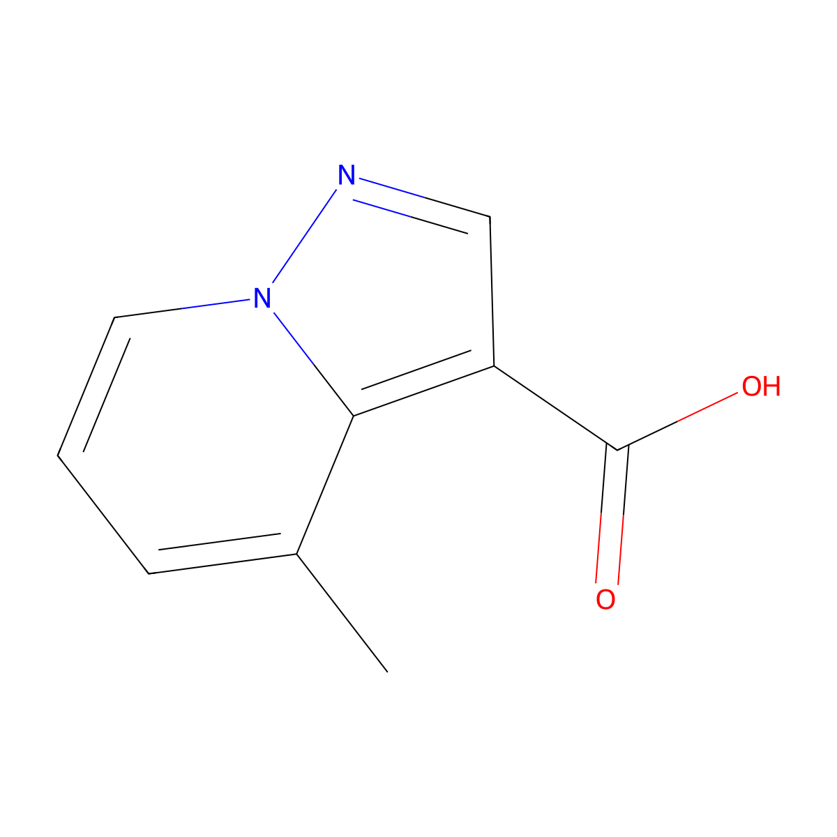 4-Methylpyrazolo[1,5-a]pyridine-3-carboxylic acid molecular structure, CAS 143803-93-4