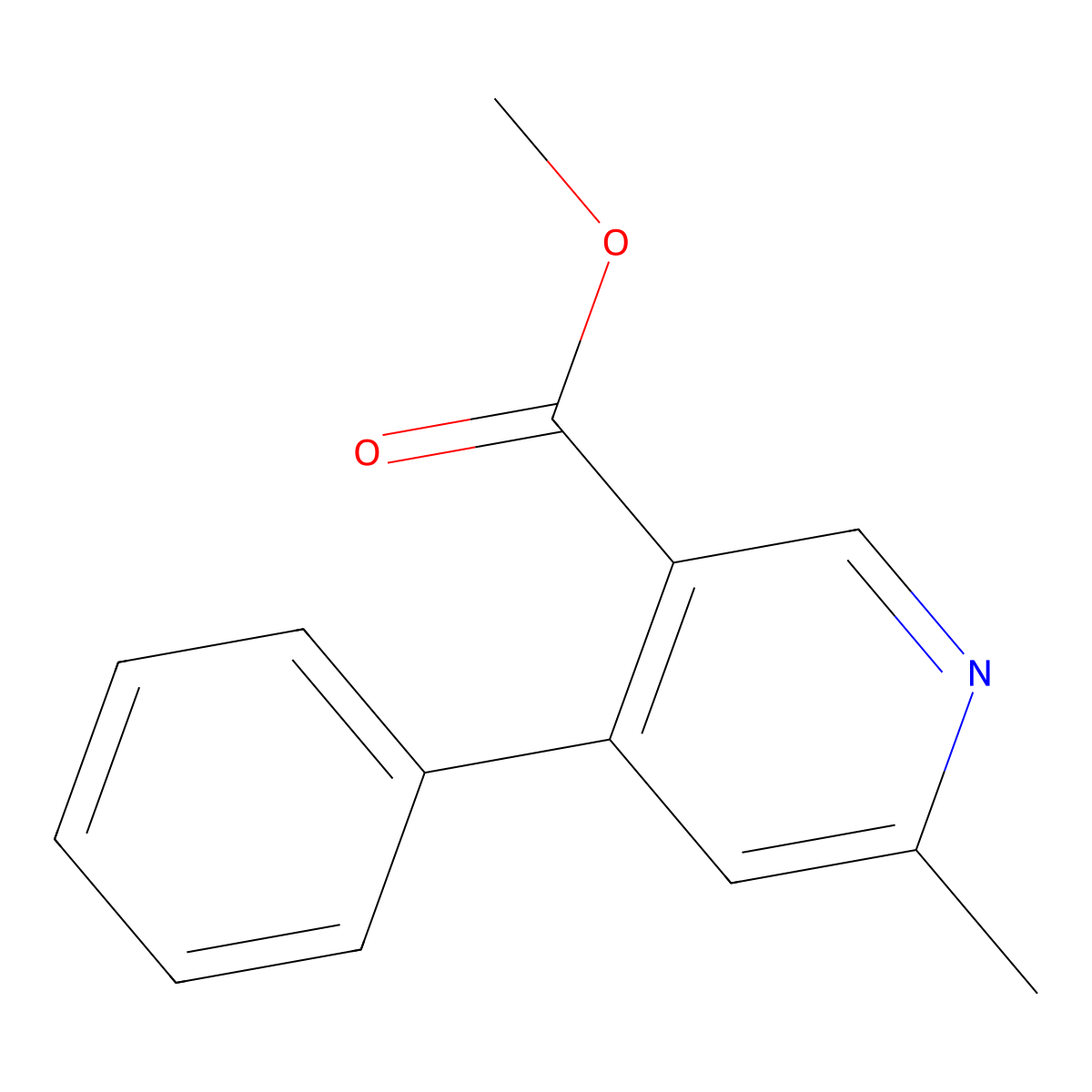 Methyl 6-methyl-4-phenylpyridine-3-carboxylate molecular structure, CAS 143806-23-9