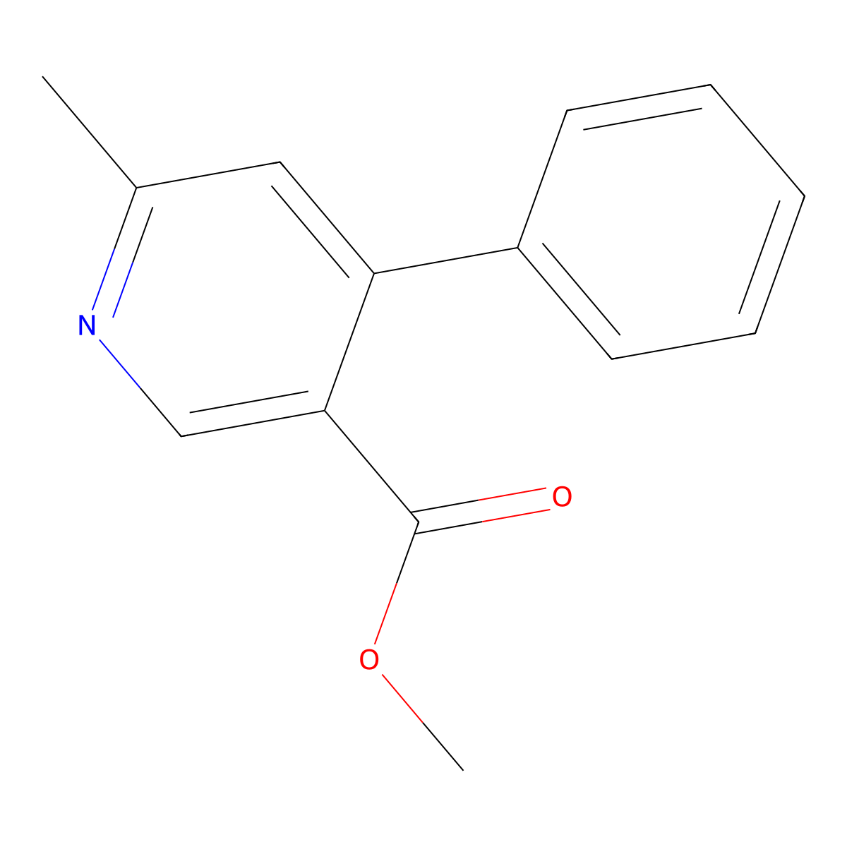 Methyl 6-methyl-4-phenylpyridine-3-carboxylate molecular structure, CAS 143806-23-9