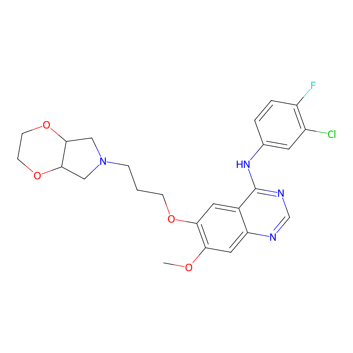 Larotinib molecular structure, CAS 1438072-11-7
