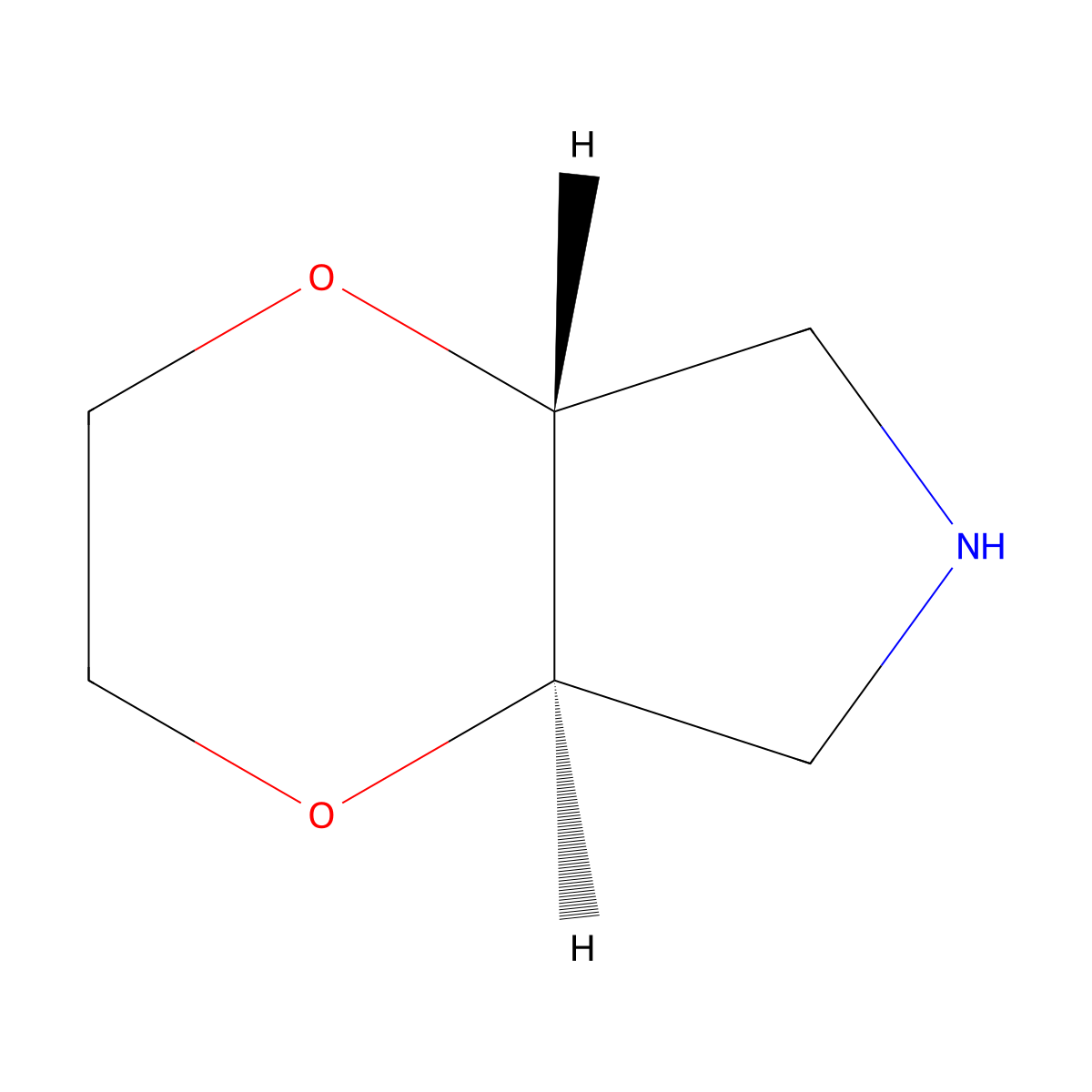(4aR,7aR)-hexahydro-2H-[1,4]dioxino[2,3-c]pyrrole molecular structure, CAS 1438085-52-9