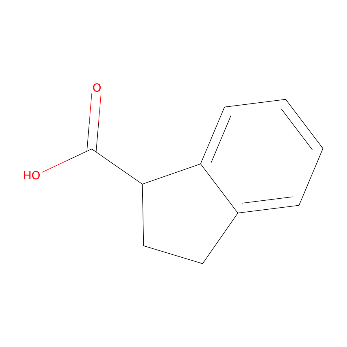 1H-Indene-1-carboxylic acid, 2,3-dihydro- molecular structure, CAS 14381-42-1