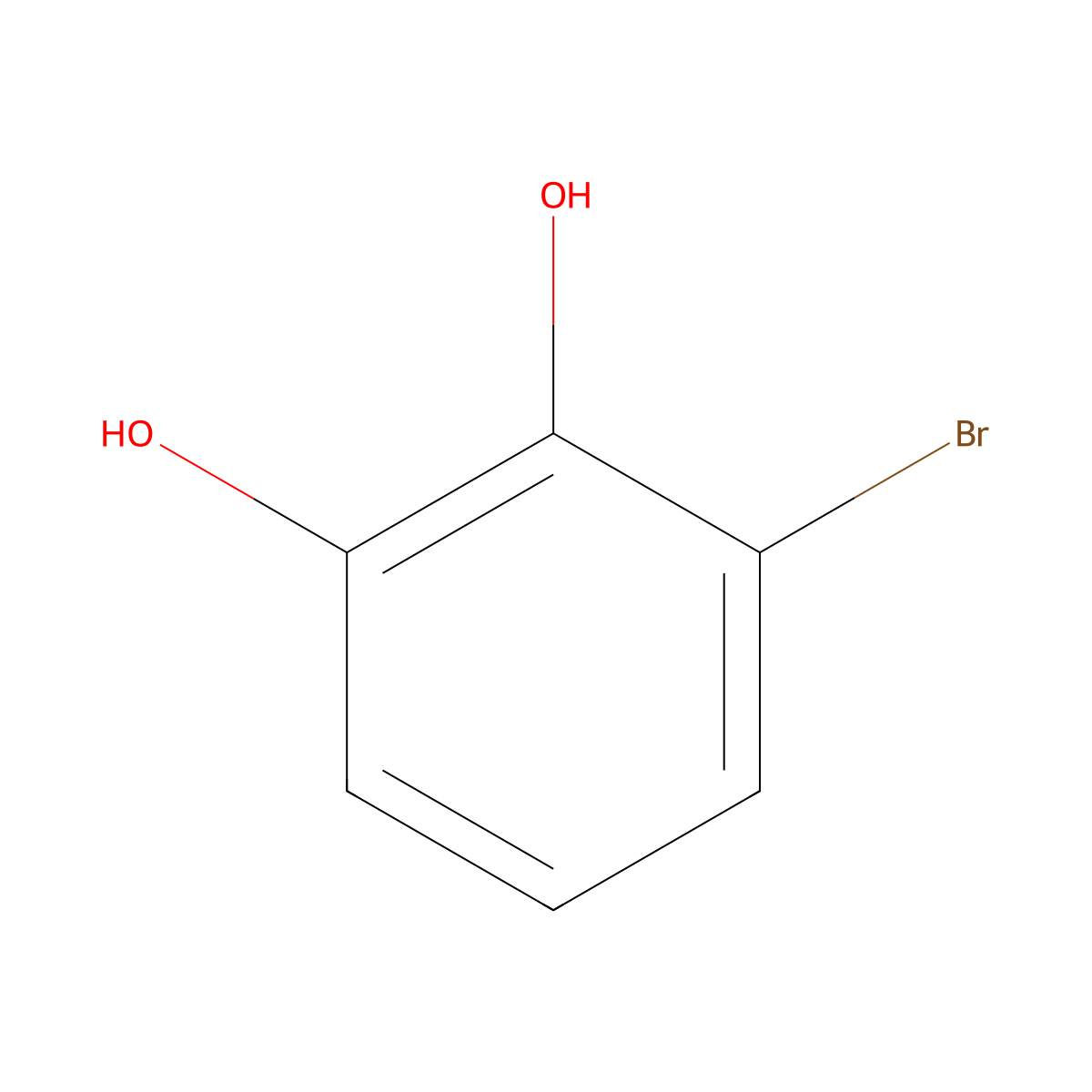 1,2-Benzenediol, 3-bromo- molecular structure, CAS 14381-51-2