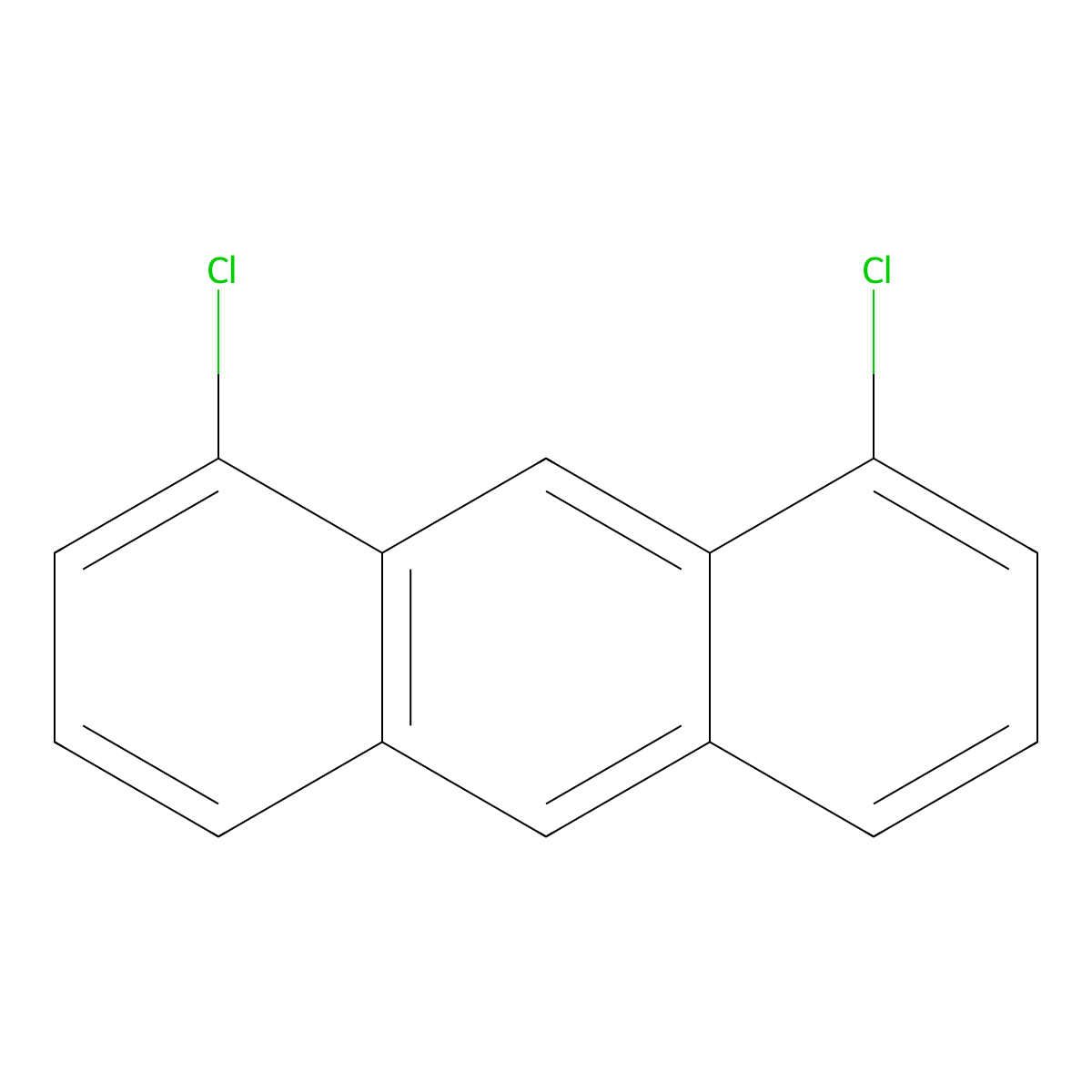 1,8-Dichloroanthracene molecular structure, CAS 14381-66-9