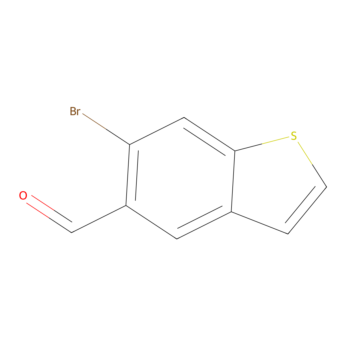 6-Bromobenzo[b]thiophene-5-carbaldehyde molecular structure, CAS 143810-54-2