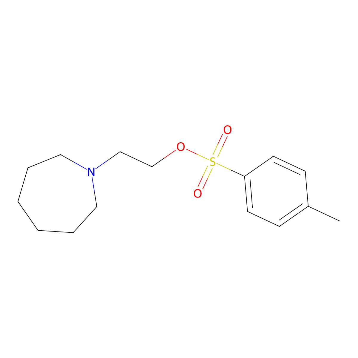 2-(Azepan-1-yl)ethyl 4-methylbenzene-1-sulfonate molecular structure, CAS 1438135-72-8