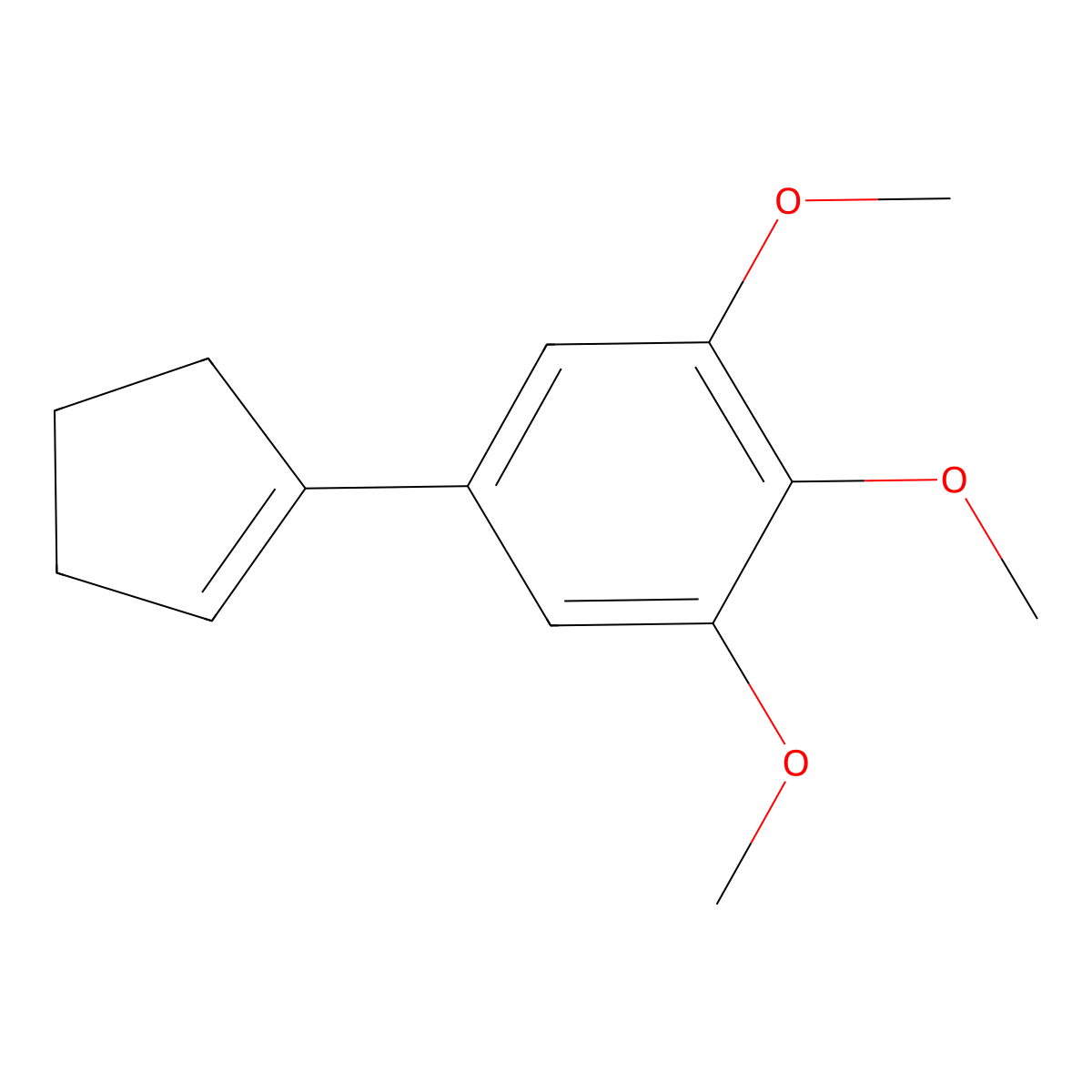 5-(1-Cyclopenten-1-yl)-1,2,3-trimethoxybenzene molecular structure, CAS 143815-07-0
