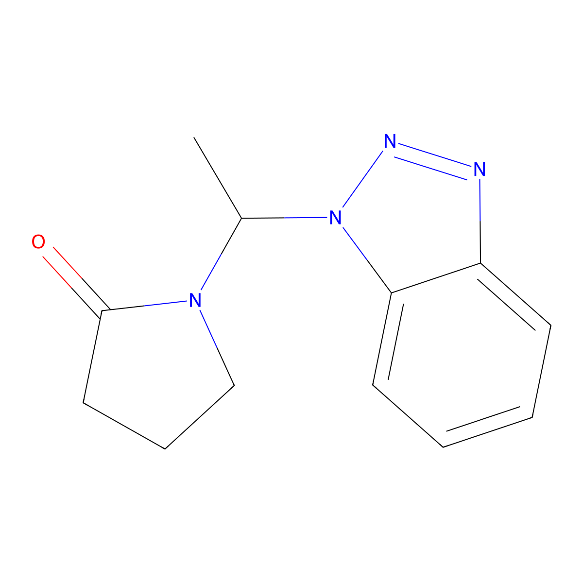 1-[1-(1H-1,2,3-Benzotriazol-1-yl)ethyl]pyrrolidin-2-one molecular structure, CAS 143815-29-6
