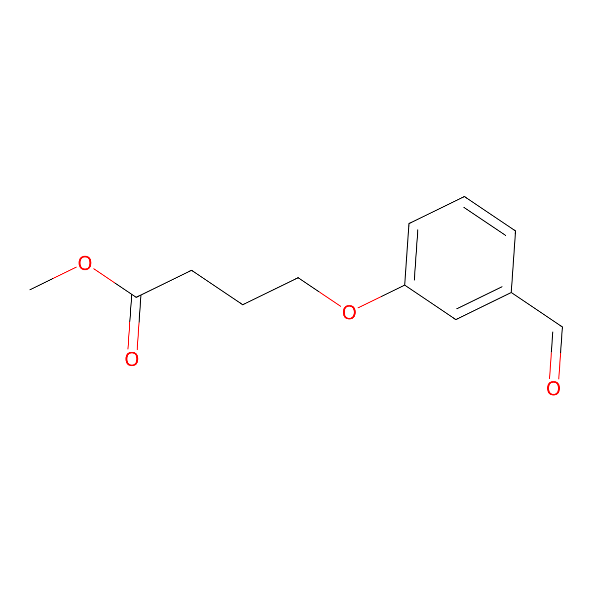 Methyl 4-(3-formylphenoxy)butanoate molecular structure, CAS 143816-77-7