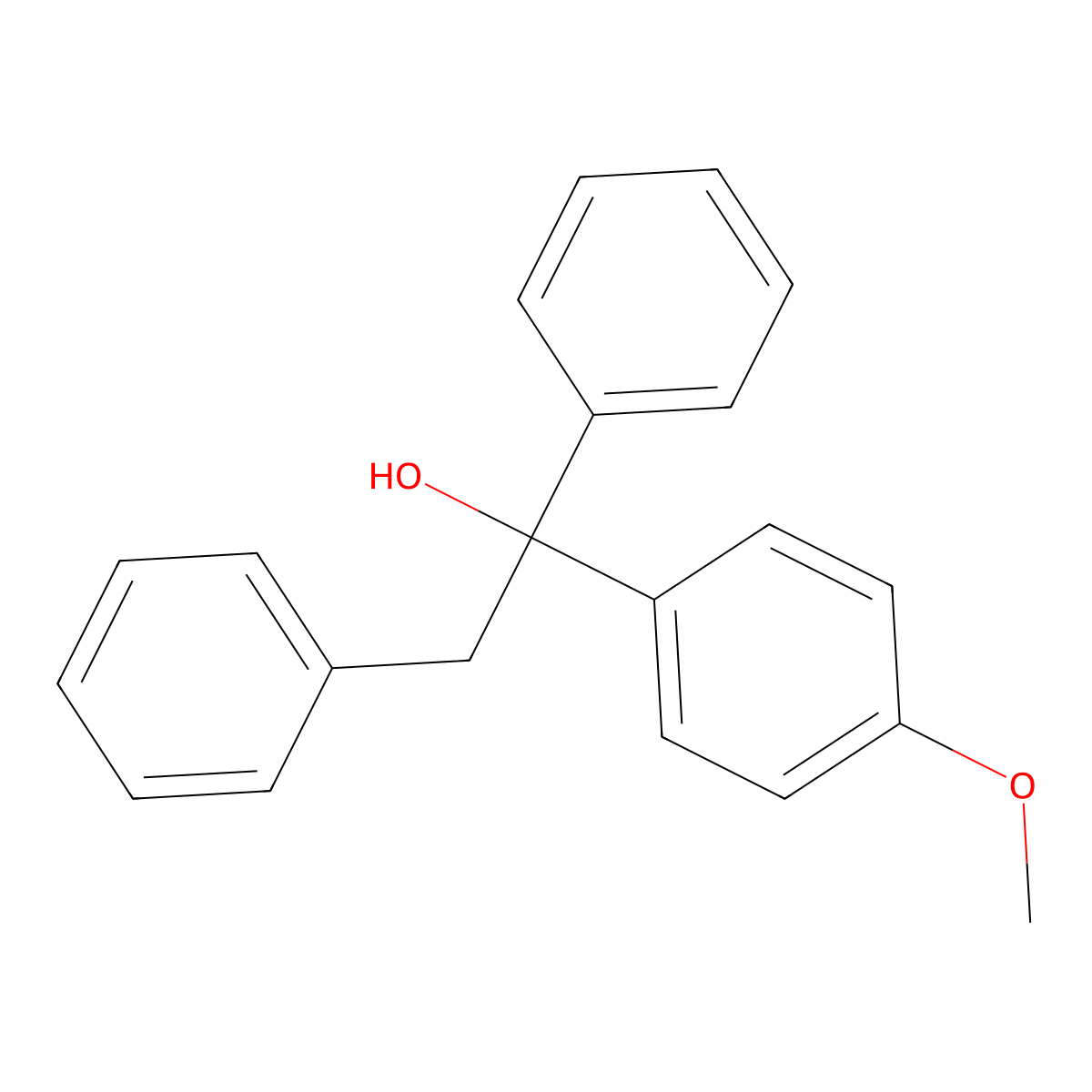 1-(4-Methoxyphenyl)-1,2-diphenylethanol molecular structure, CAS 14382-03-7