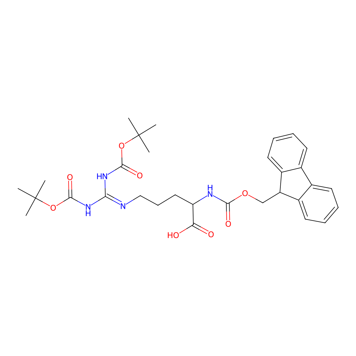 Fmoc-arg(boc)2-OH molecular structure, CAS 143824-77-5