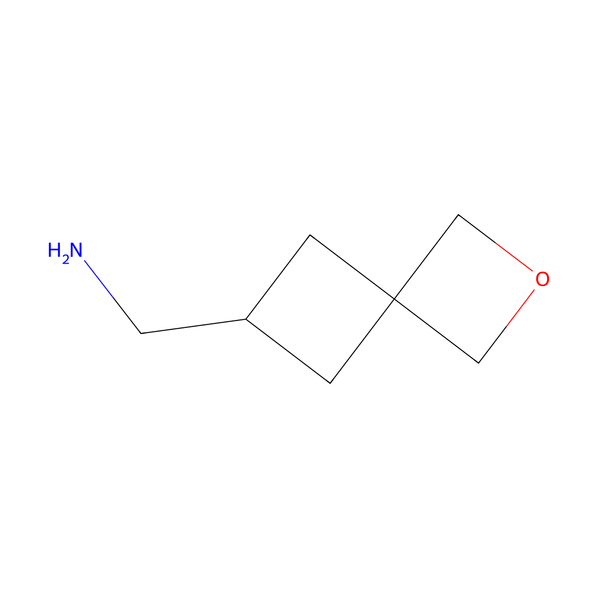 (2-Oxaspiro(3.3)heptan-6-yl)methanamine molecular structure, CAS 1438241-18-9