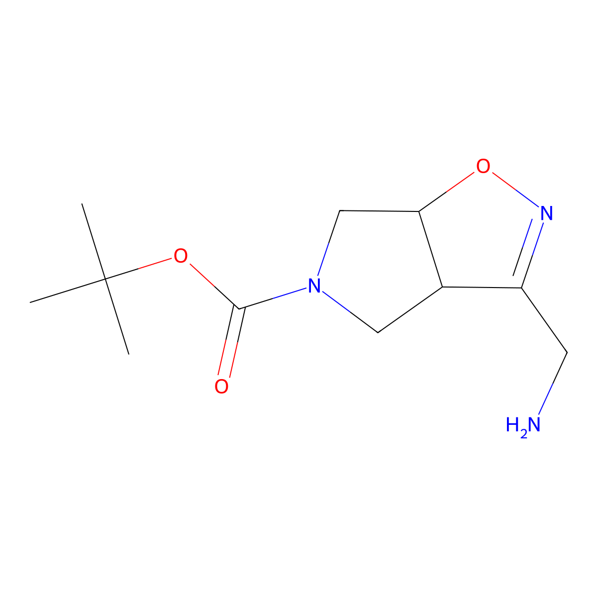 tert-butyl 3-(aminomethyl)-6,6a-dihydro-3aH-pyrrolo[3,4-d]isoxazole-5(4H)-carboxylate molecular structure, CAS 1438241-19-0