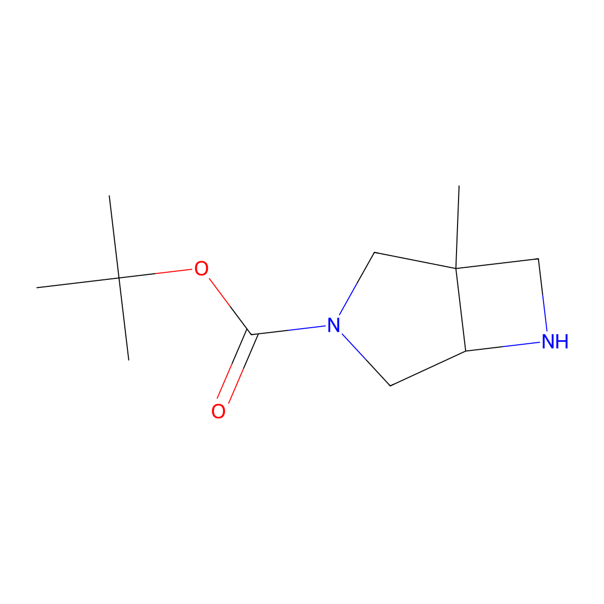 tert-Butyl 1-methyl-3,6-diazabicyclo[3.2.0]heptane-3-carboxylate molecular structure, CAS 1438241-24-7