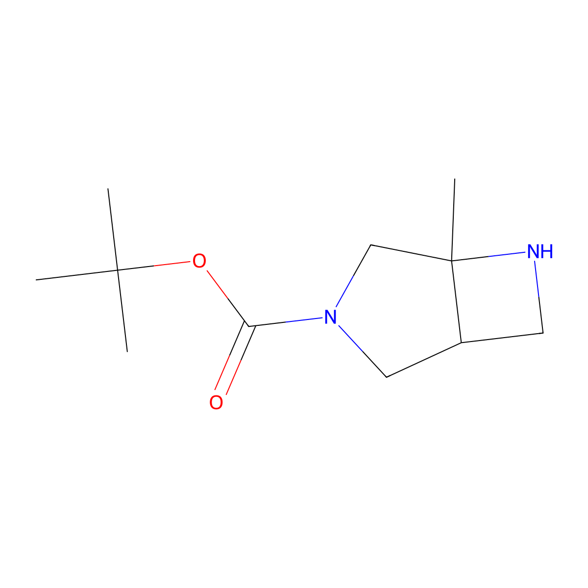 tert-Butyl 5-methyl-3,6-diazabicyclo[3.2.0]heptane-3-carboxylate molecular structure, CAS 1438241-28-1