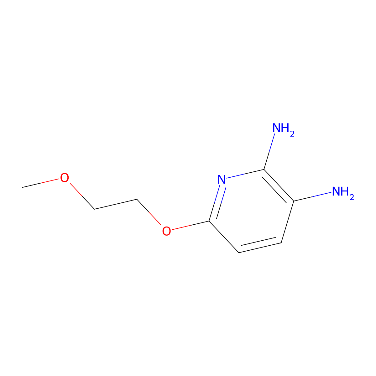 6-(2-Methoxyethoxy)pyridine-2,3-diamine molecular structure, CAS 1438251-10-5