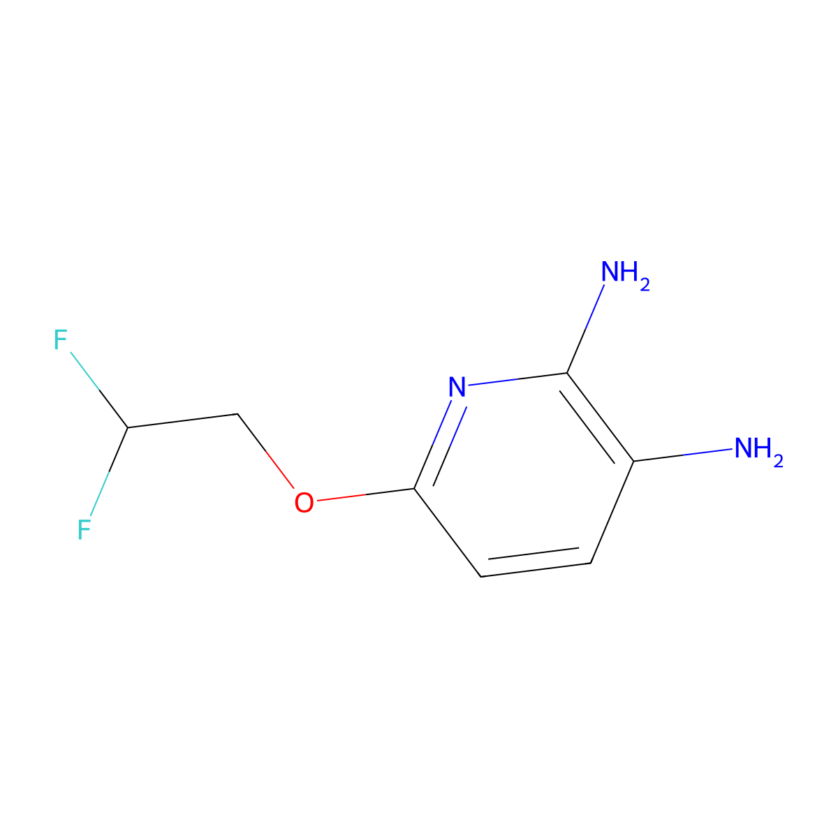 6-(2,2-Difluoroethoxy)pyridine-2,3-diamine molecular structure, CAS 1438251-11-6