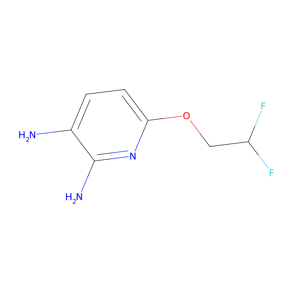 6-(2,2-Difluoroethoxy)pyridine-2,3-diamine molecular structure, CAS 1438251-11-6