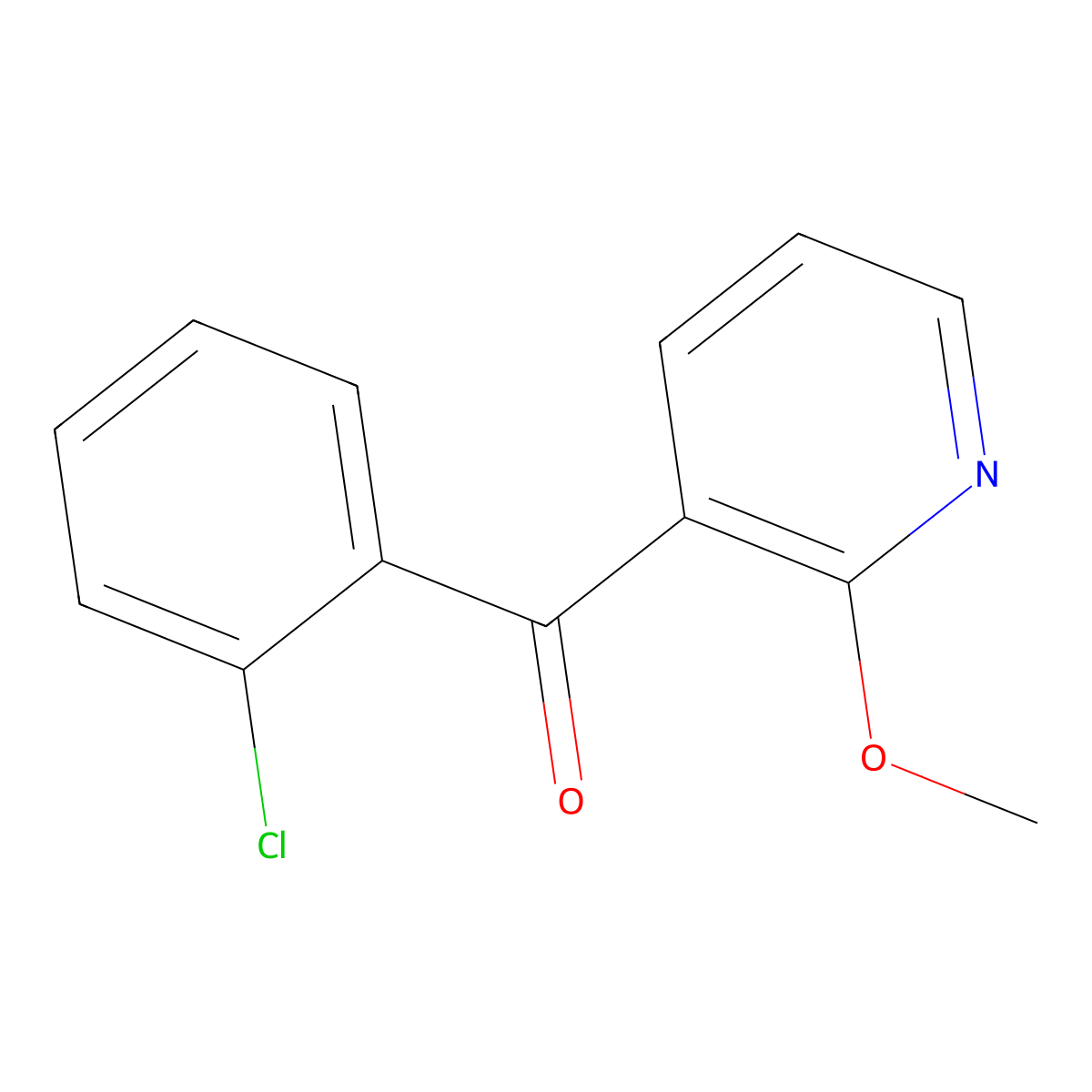 (2-Chlorophenyl)(2-methoxy-3-pyridinyl)methanone molecular structure, CAS 1438251-51-4