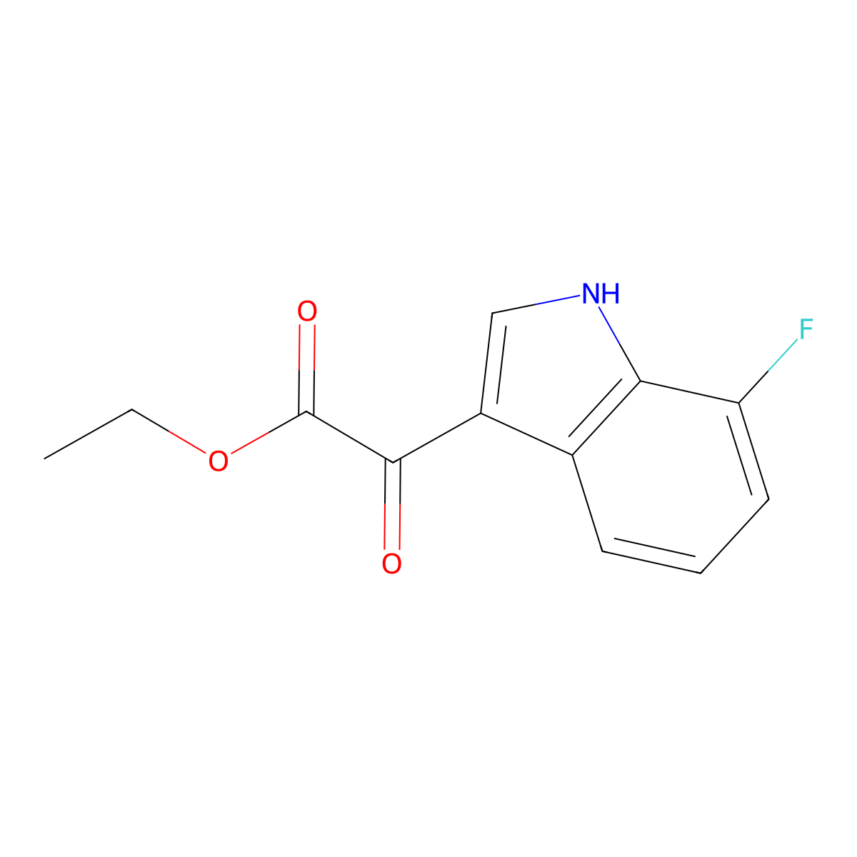 Ethyl 2-(7-Fluoro-3-indolyl)-2-oxoacetate molecular structure, CAS 1438258-61-7