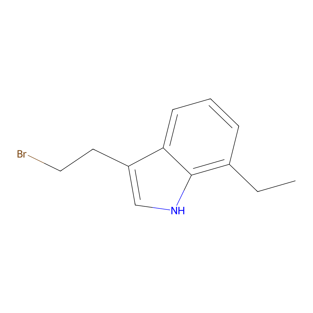 3-(2-bromoethyl)-7-ethyl-1H-indole molecular structure, CAS 1438258-75-3