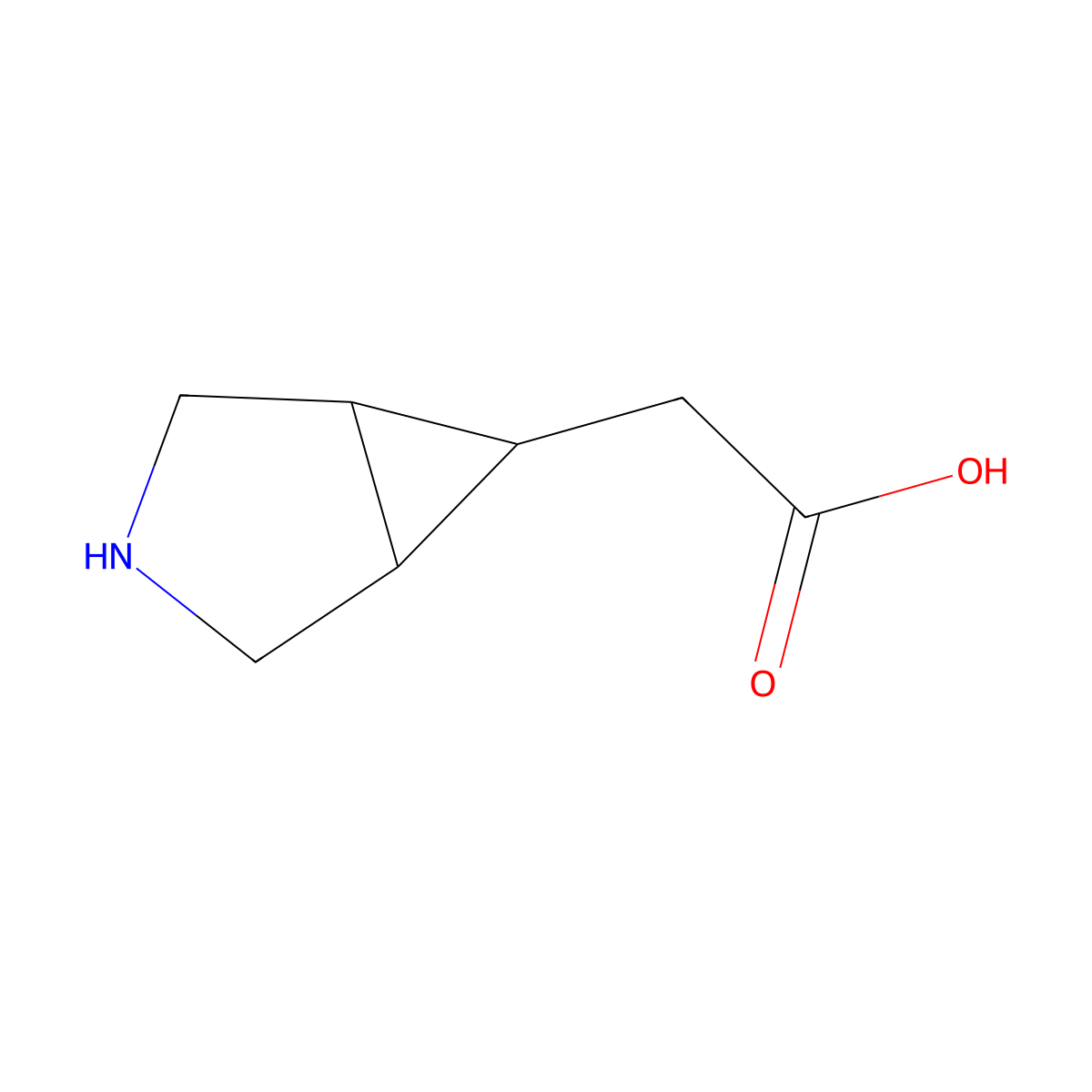 2-(3-Azabicyclo[3.1.0]hexan-6-yl)acetic acid molecular structure, CAS 1438270-98-4