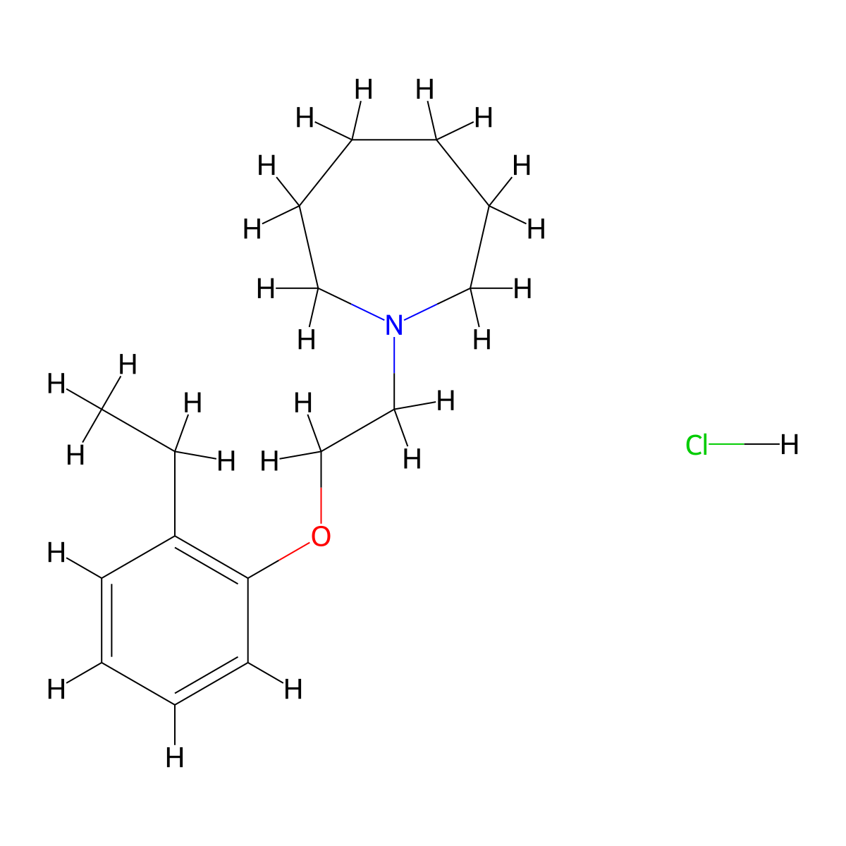 1-[2-(2-Ethylphenoxy)ethyl]azepane hydrochloride molecular structure, CAS 1438272-42-4