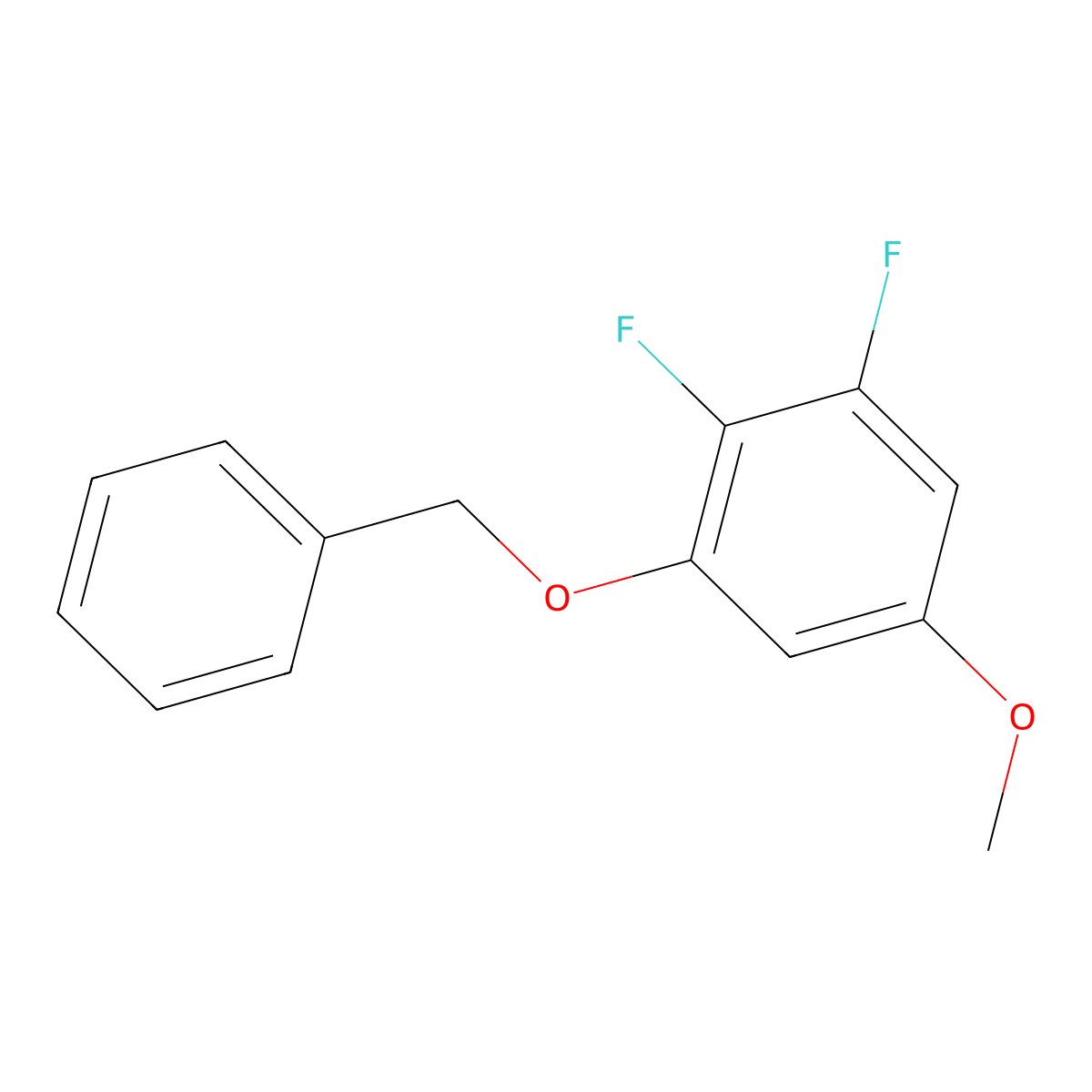 Benzene, 1,2-difluoro-5-methoxy-3-(phenylmethoxy)- molecular structure, CAS 1438272-89-9