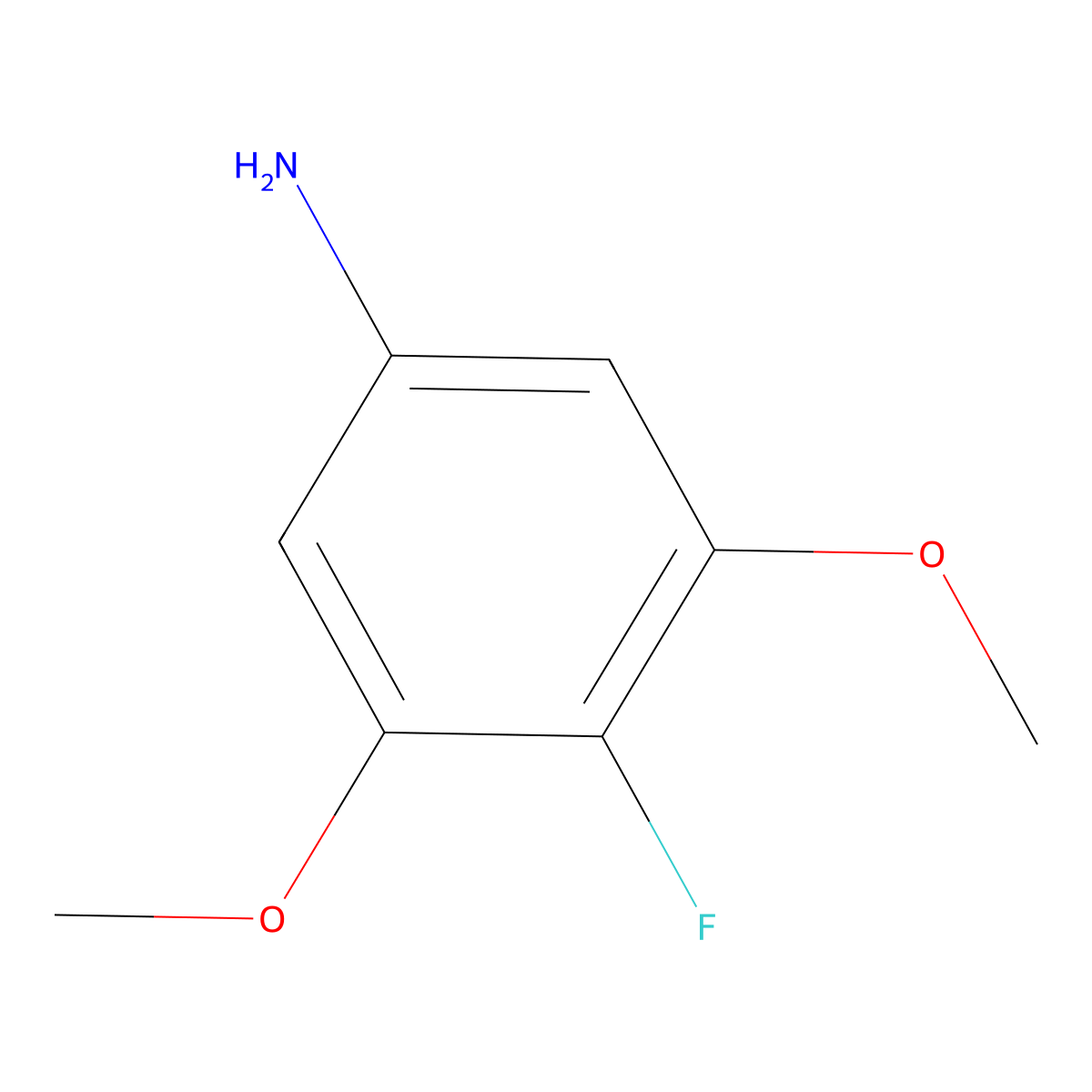 4-Fluoro-3,5-dimethoxyaniline molecular structure, CAS 1438272-94-6