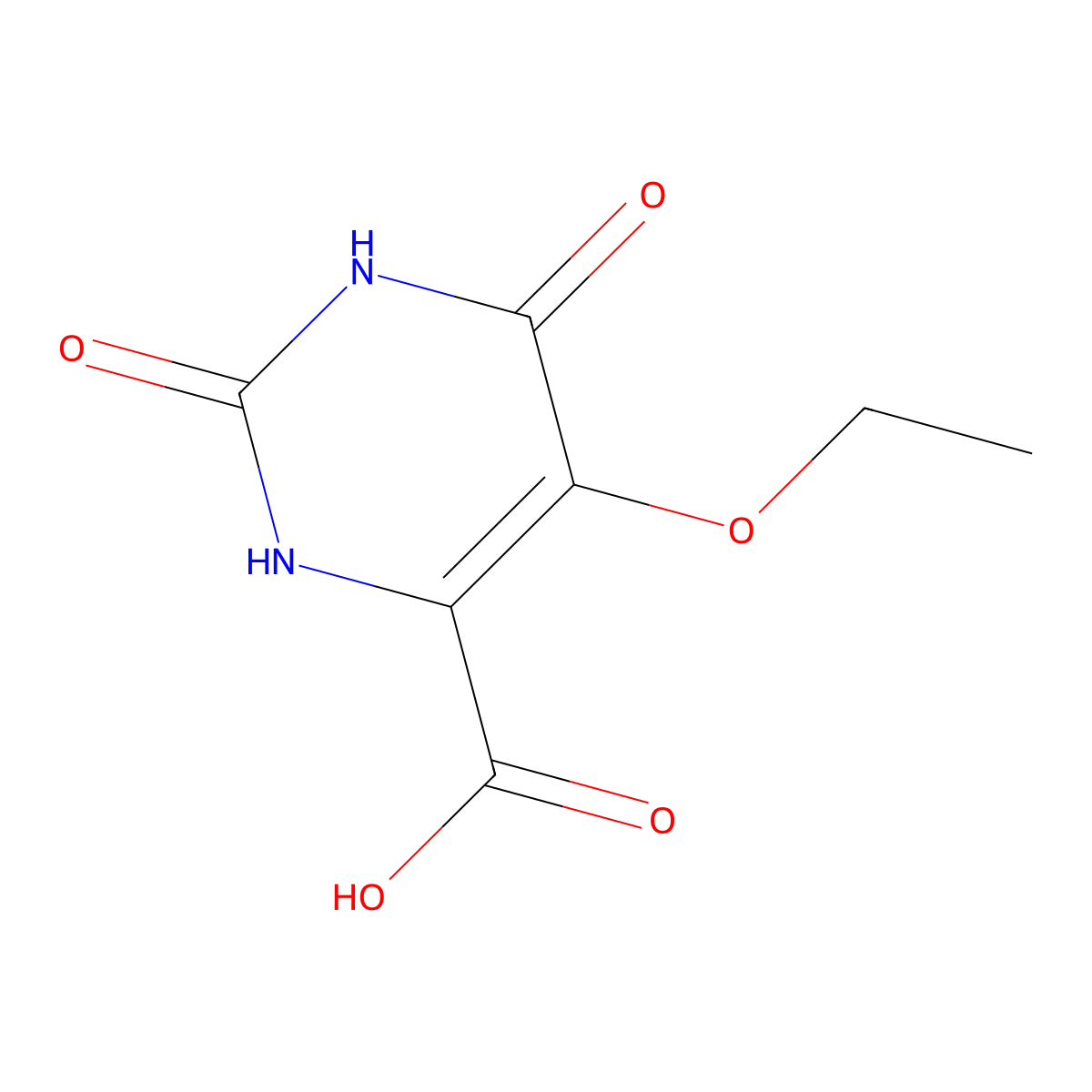 5-Ethoxy-2,6-dihydroxypyrimidine-4-carboxylic acid molecular structure, CAS 14383-30-3
