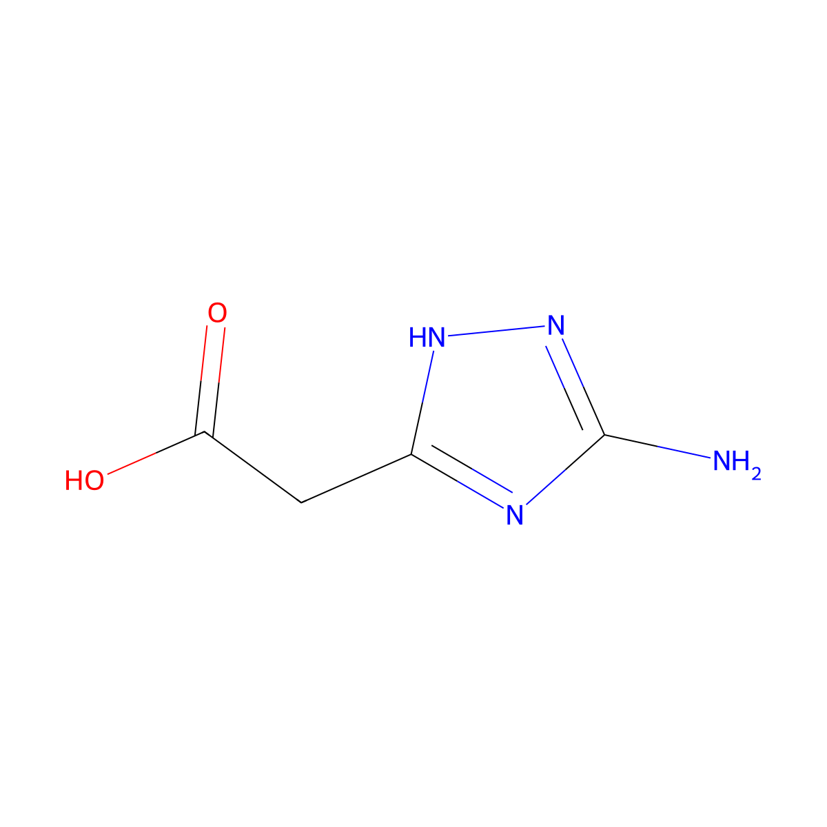 (3-Amino-1H-1,2,4-triazol-5-yl)acetic acid molecular structure, CAS 143832-52-4