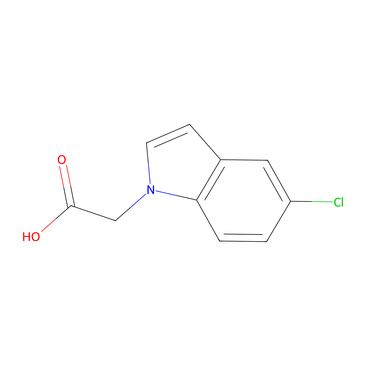2-(5-chloro-1H-indol-1-yl)acetic acid molecular structure, CAS 143833-10-7