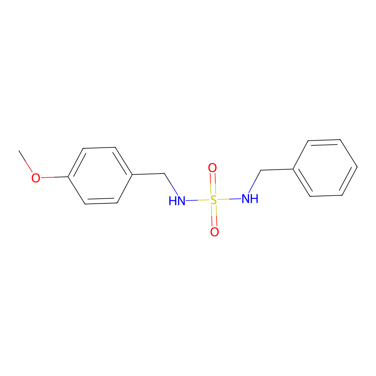 (Benzylsulfamoyl)((4-methoxyphenyl)methyl)amine molecular structure, CAS 143836-81-1
