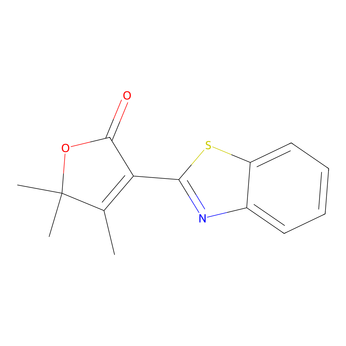 3-(1,3-Benzothiazol-2-yl)-4,5,5-trimethyl-2(5H)-furanone molecular structure, CAS 143837-69-8