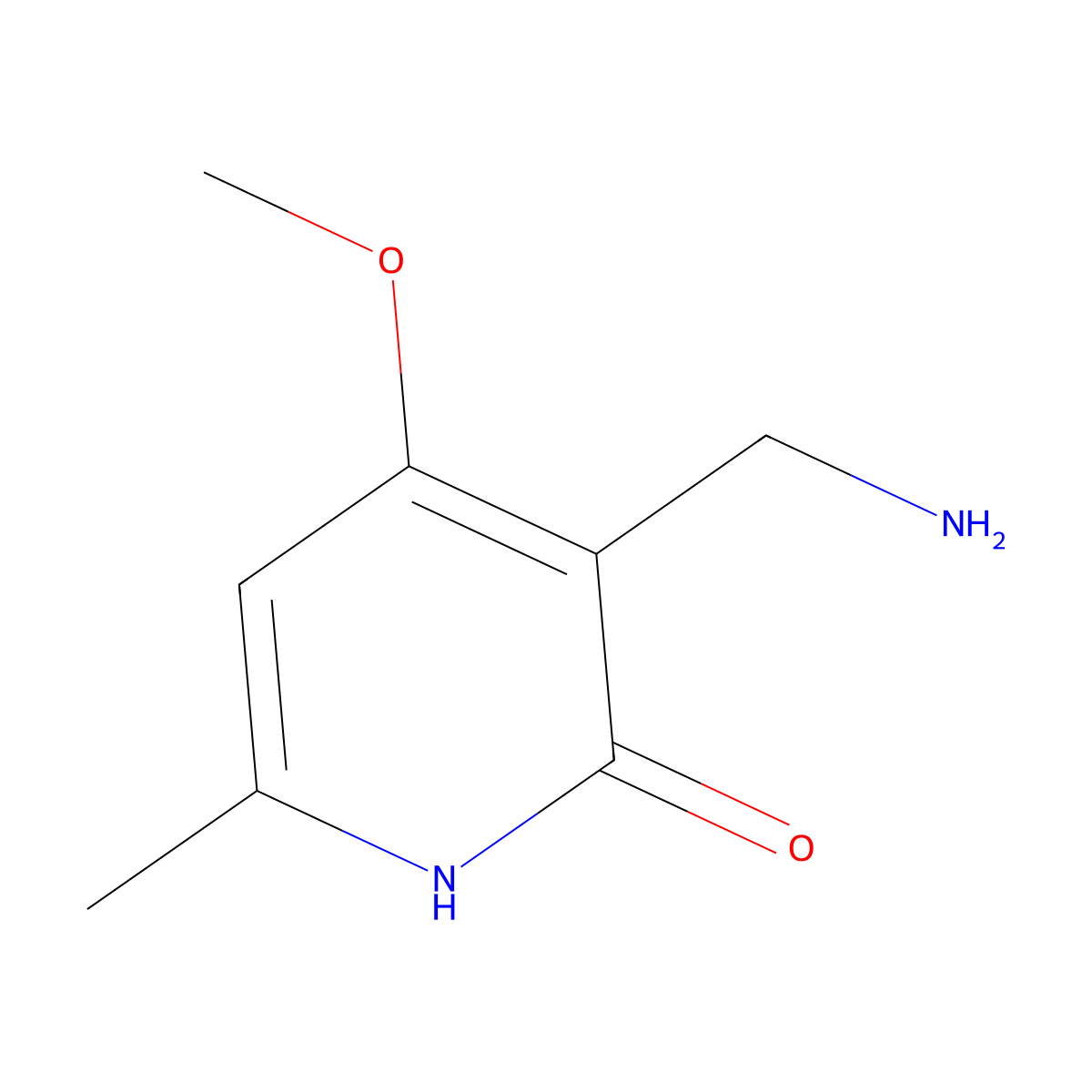 3-(Aminomethyl)-4-methoxy-6-methylpyridin-2-ol molecular structure, CAS 1438382-15-0
