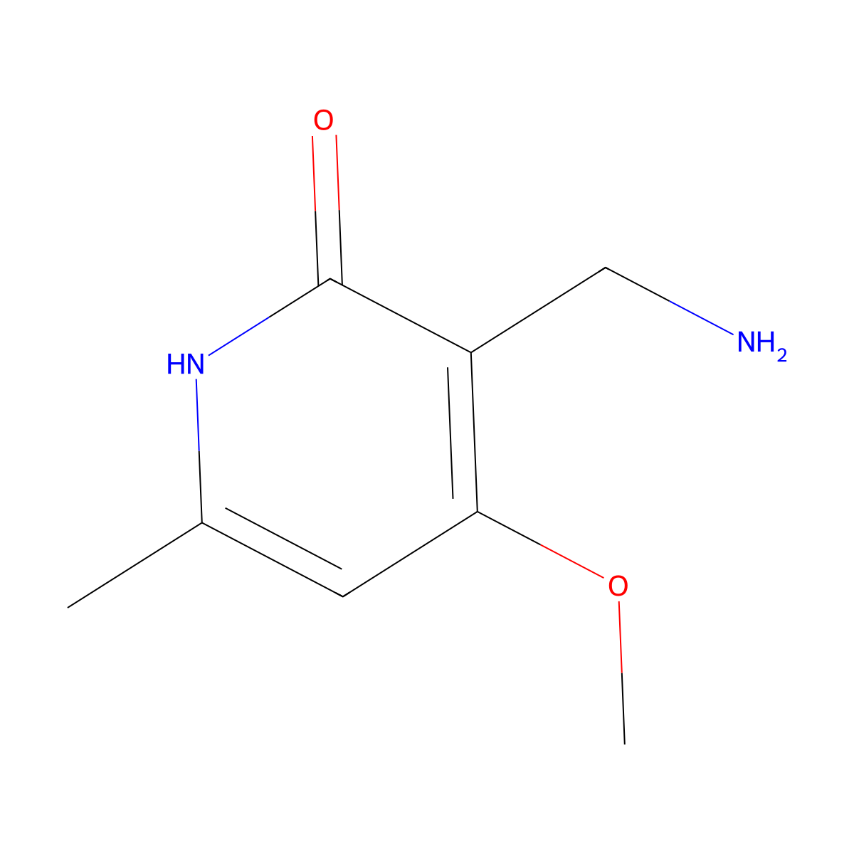 3-(Aminomethyl)-4-methoxy-6-methylpyridin-2-ol molecular structure, CAS 1438382-15-0