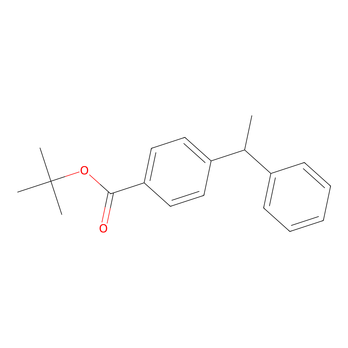 1,1-Dimethylethyl 4-(1-phenylethyl)benzoate molecular structure, CAS 1438382-32-1