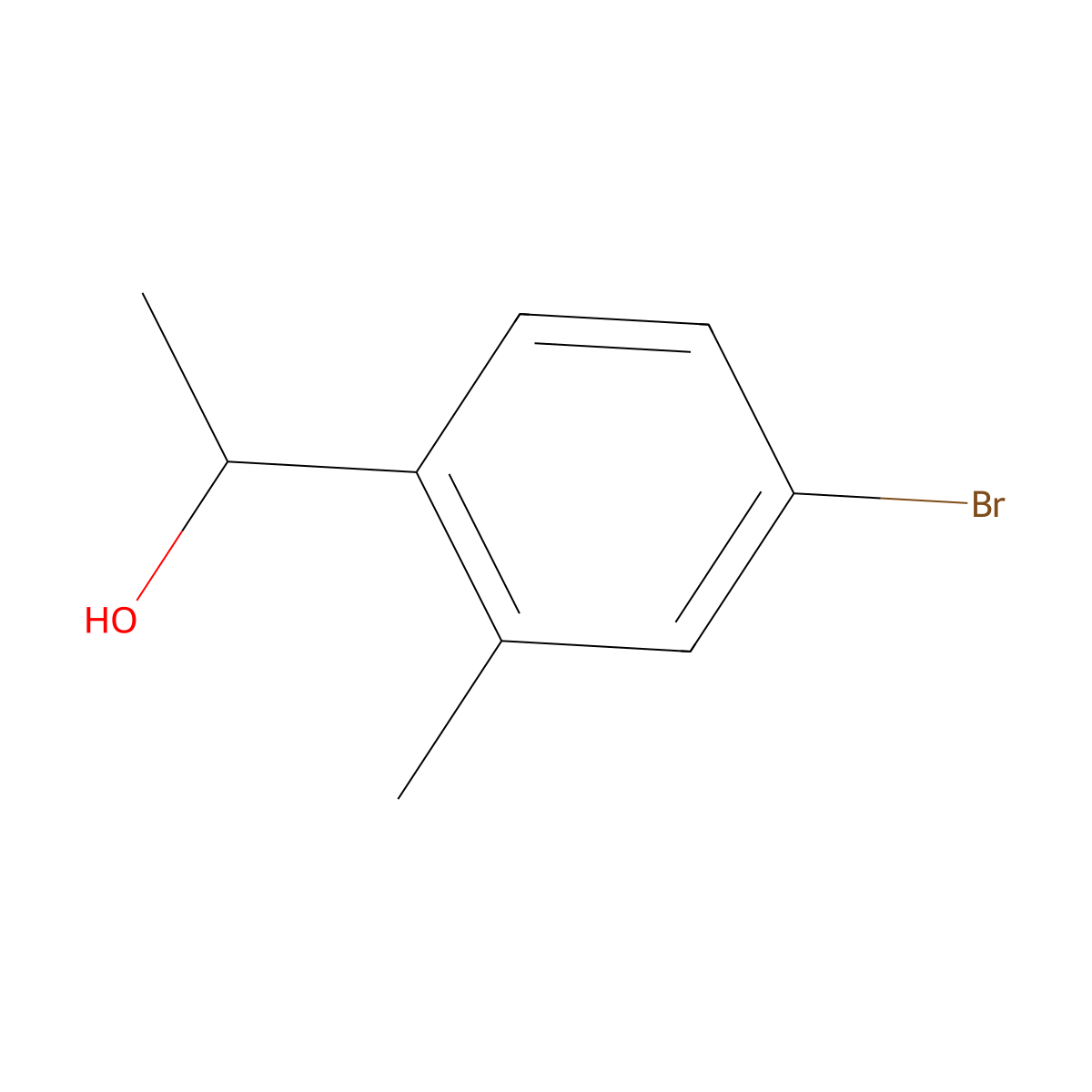 1-(4-Bromo-2-methylphenyl)ethan-1-OL molecular structure, CAS 1438382-86-5