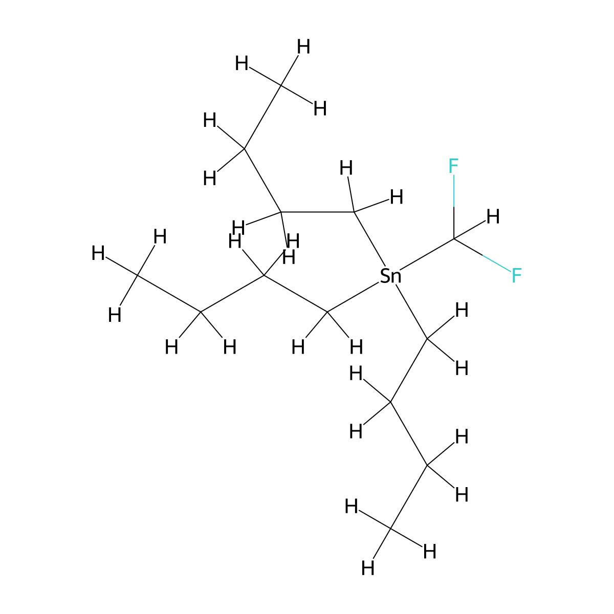 Tributyl(difluoromethyl)stannane molecular structure, CAS 1438388-96-5