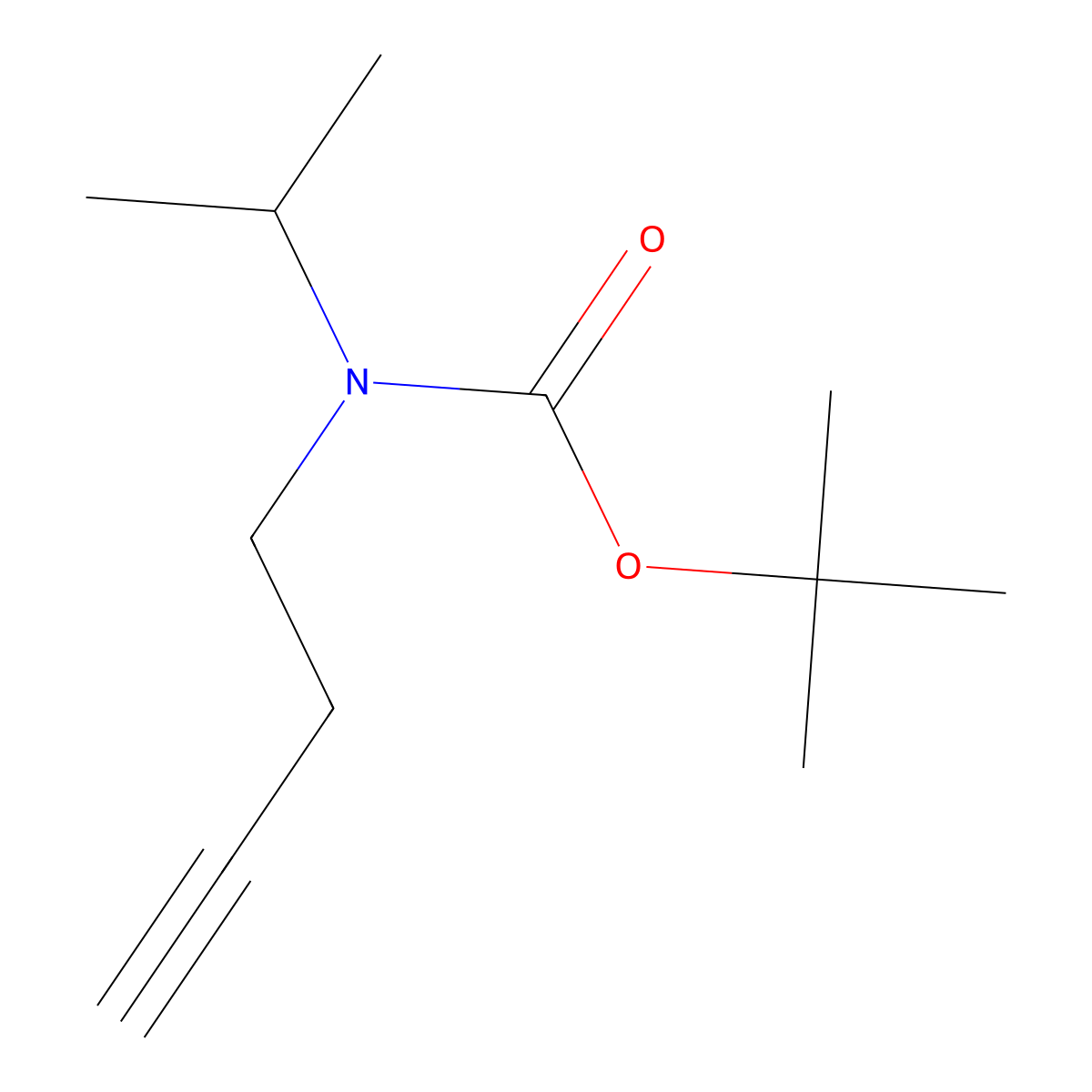 tert-butyl N-(but-3-yn-1-yl)-N-(propan-2-yl)carbamate molecular structure, CAS 1438394-16-1