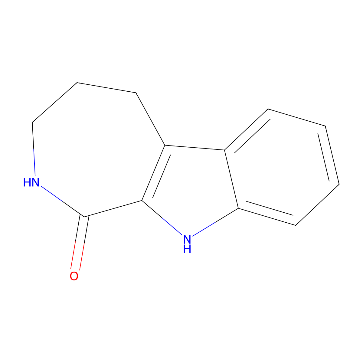 3,4,5,10-tetrahydroazepino[3,4-b]indol-1(2H)-one molecular structure, CAS 14384-39-5