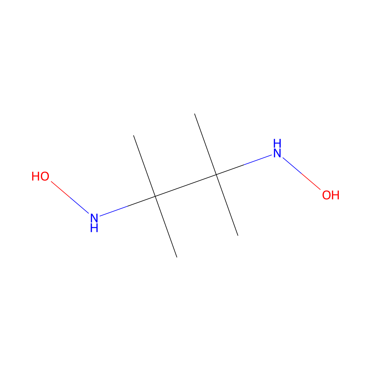 2,3-Butanediamine, N,N'-dihydroxy-2,3-dimethyl- molecular structure, CAS 14384-45-3