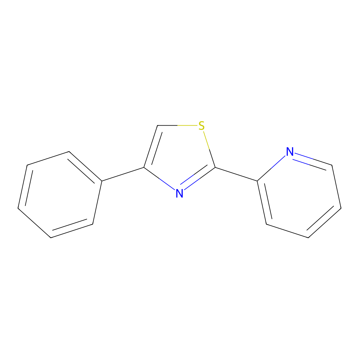2-(4-Phenyl-2-thiazolyl)pyridine molecular structure, CAS 14384-67-9