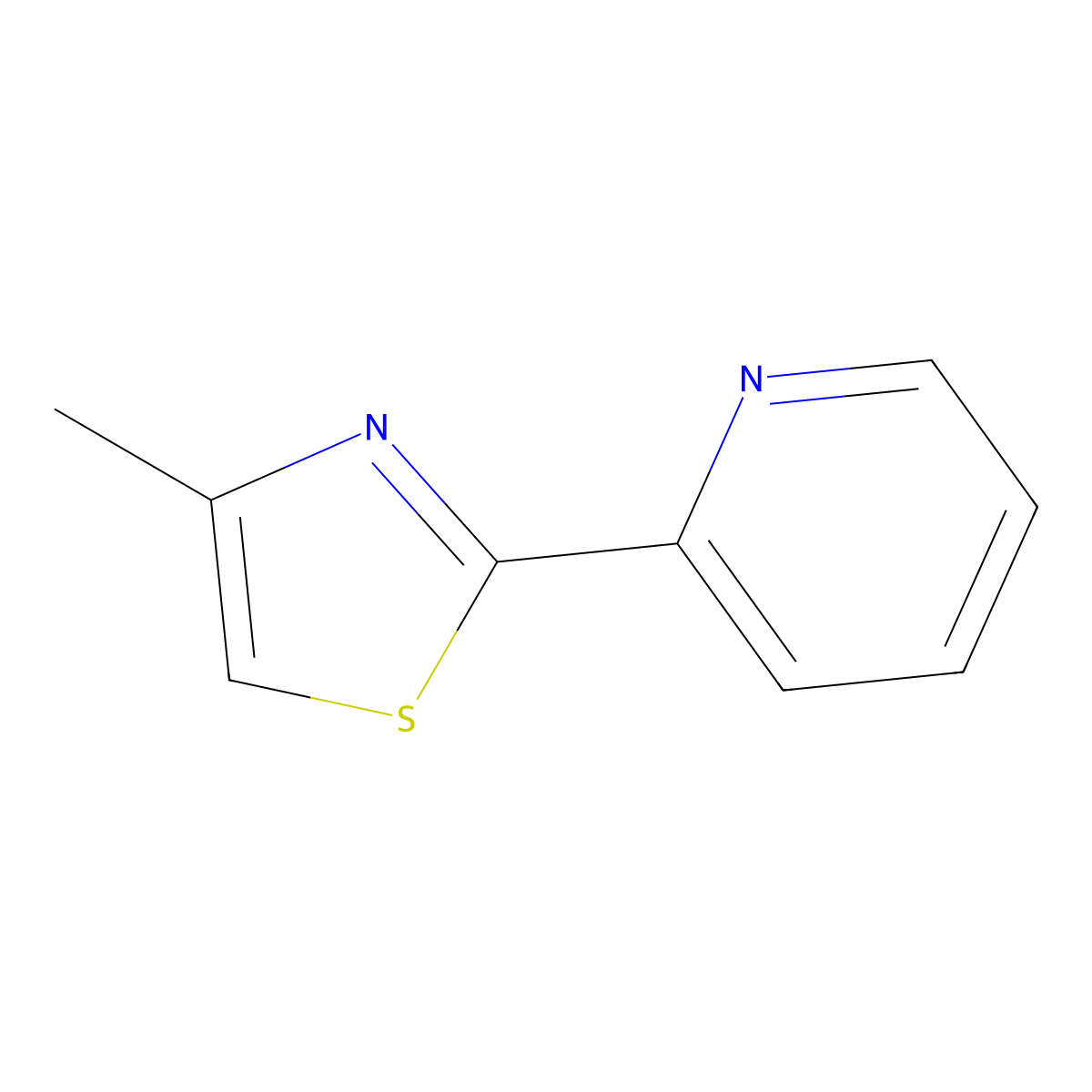 2-(4-Methyl-2-thiazolyl)pyridine molecular structure, CAS 14384-69-1