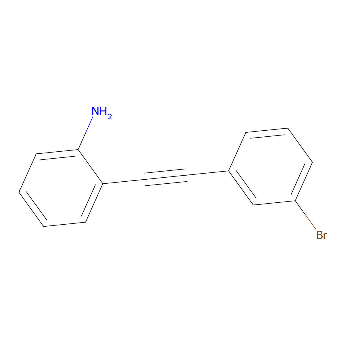 2-((3-Bromophenyl)ethynyl)aniline molecular structure, CAS 1438414-72-2