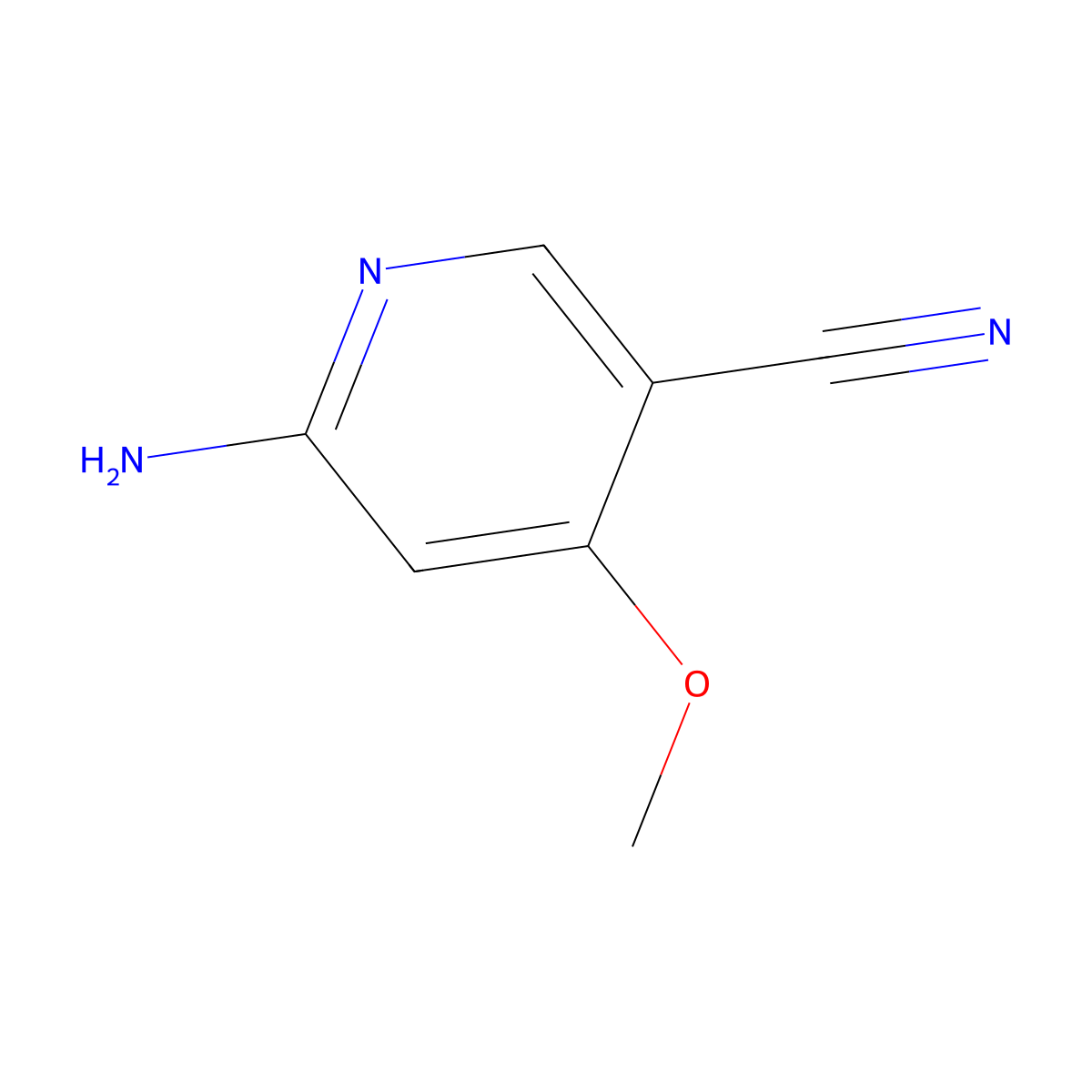 6-Amino-4-methoxynicotinonitrile molecular structure, CAS 1438416-88-6