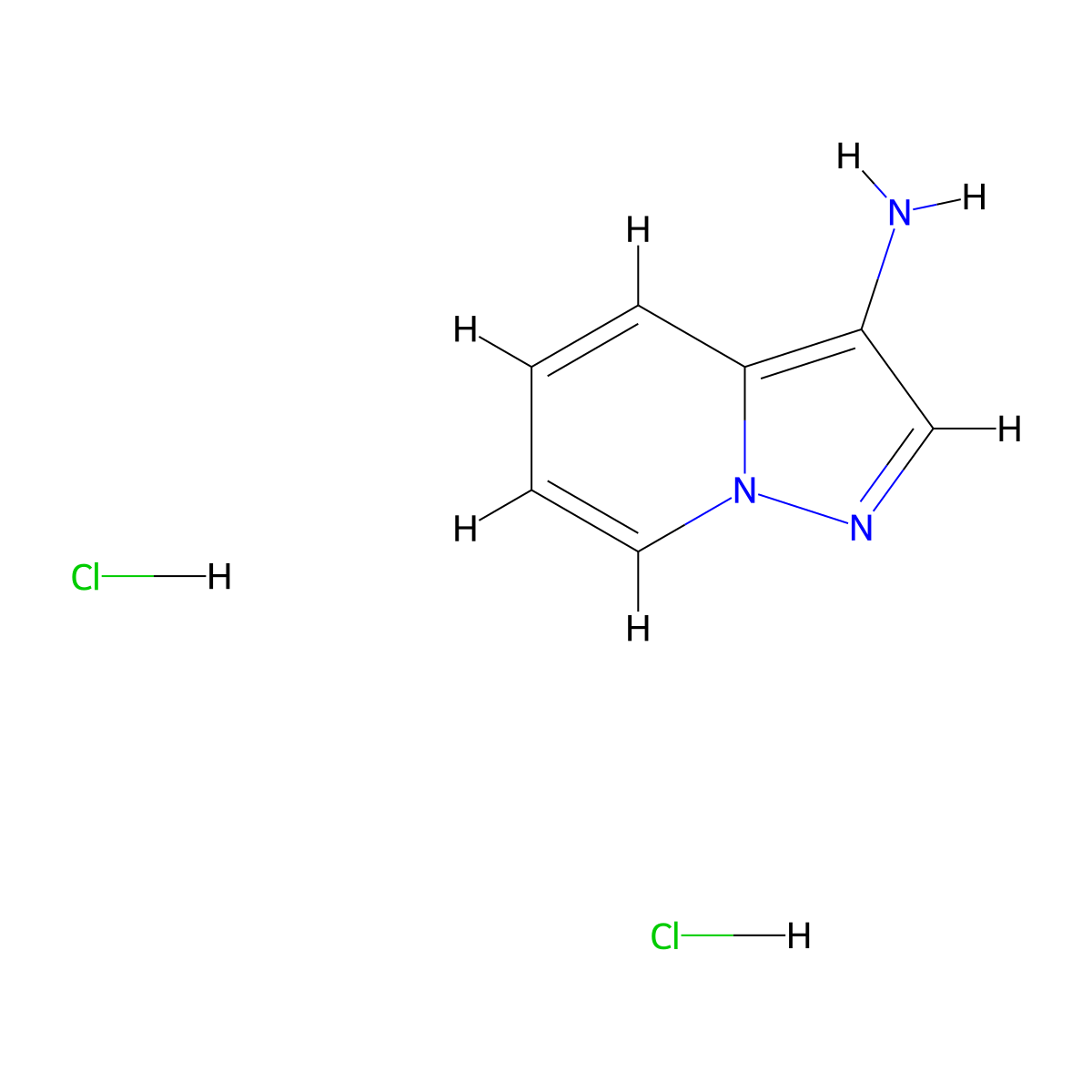 Pyrazolo[1,5-a]pyridin-3-amine dihydrochloride molecular structure, CAS 1438424-29-3
