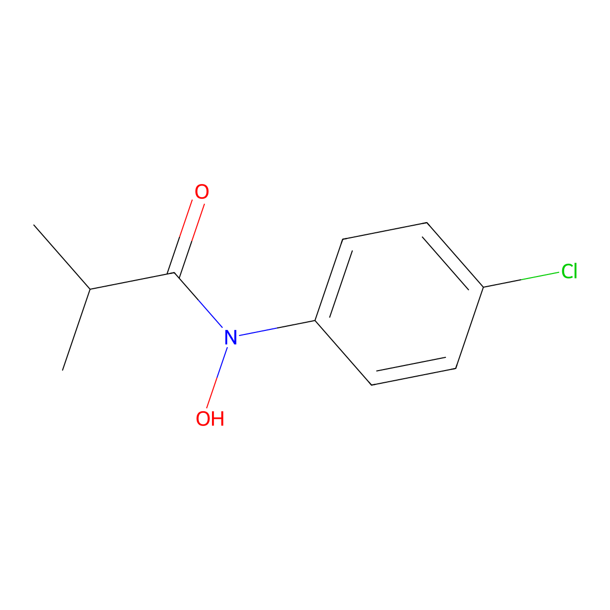 N-(4-Chlorophenyl)-N-hydroxy-2-methylpropanamide molecular structure, CAS 14385-22-9